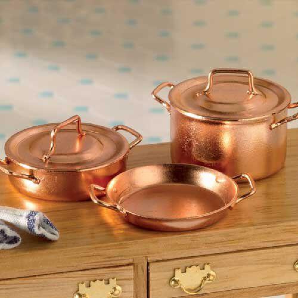 The Dolls House Emporium Two Casseroles & Skillet