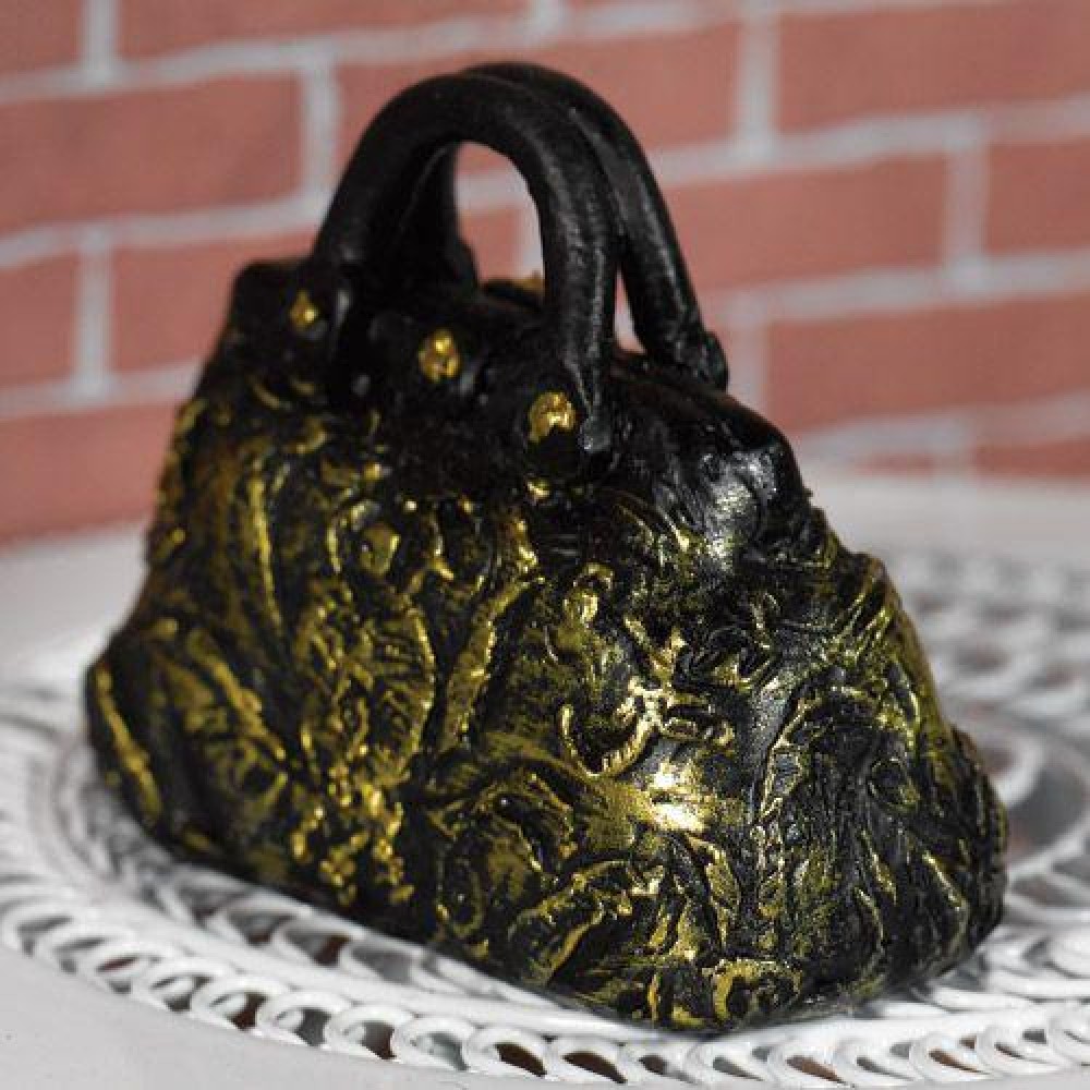 # Dolls House 5968 Handbag Black//Gold 1:12 for doll house NEW