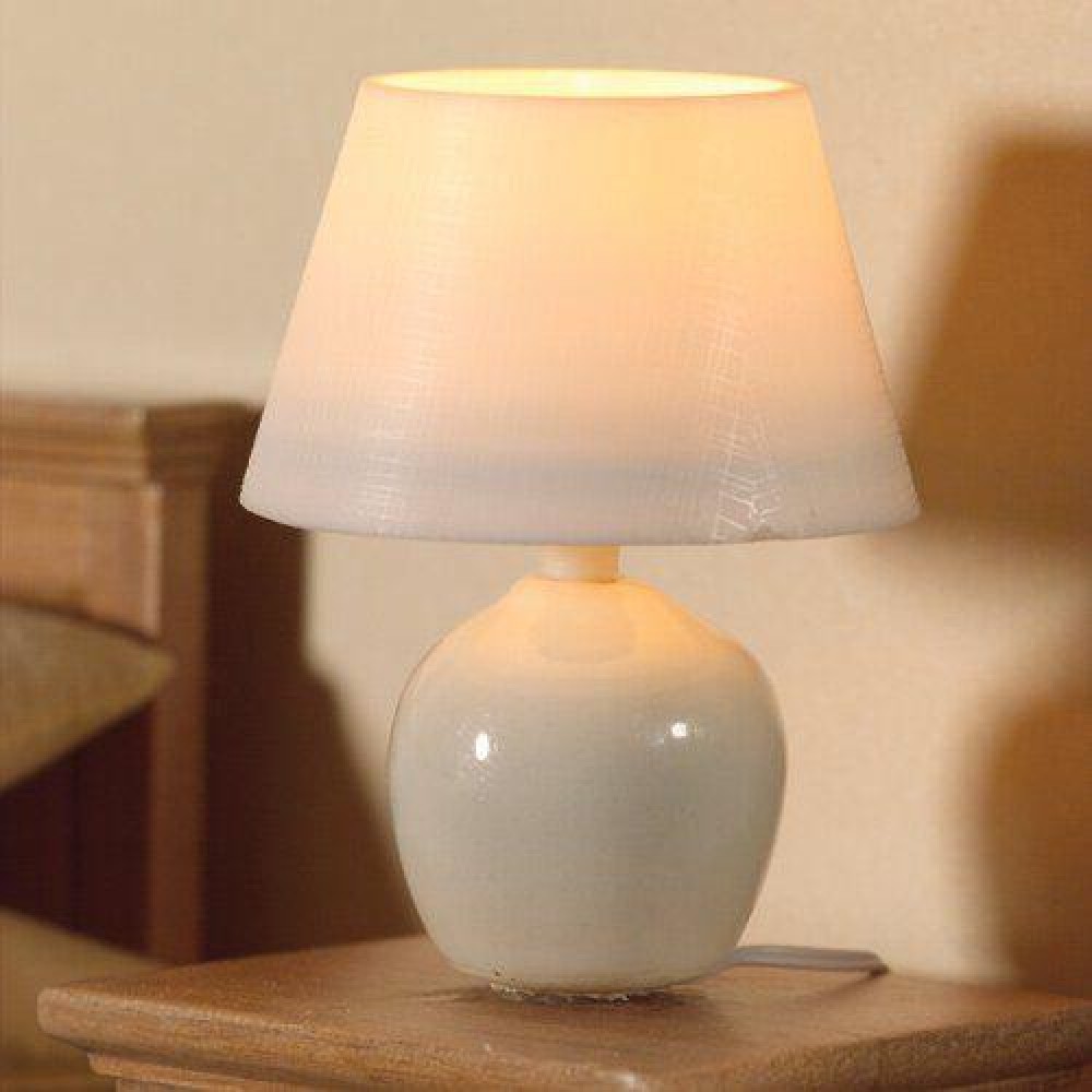 The Dolls House Emporium White Ceramic Table Lamp