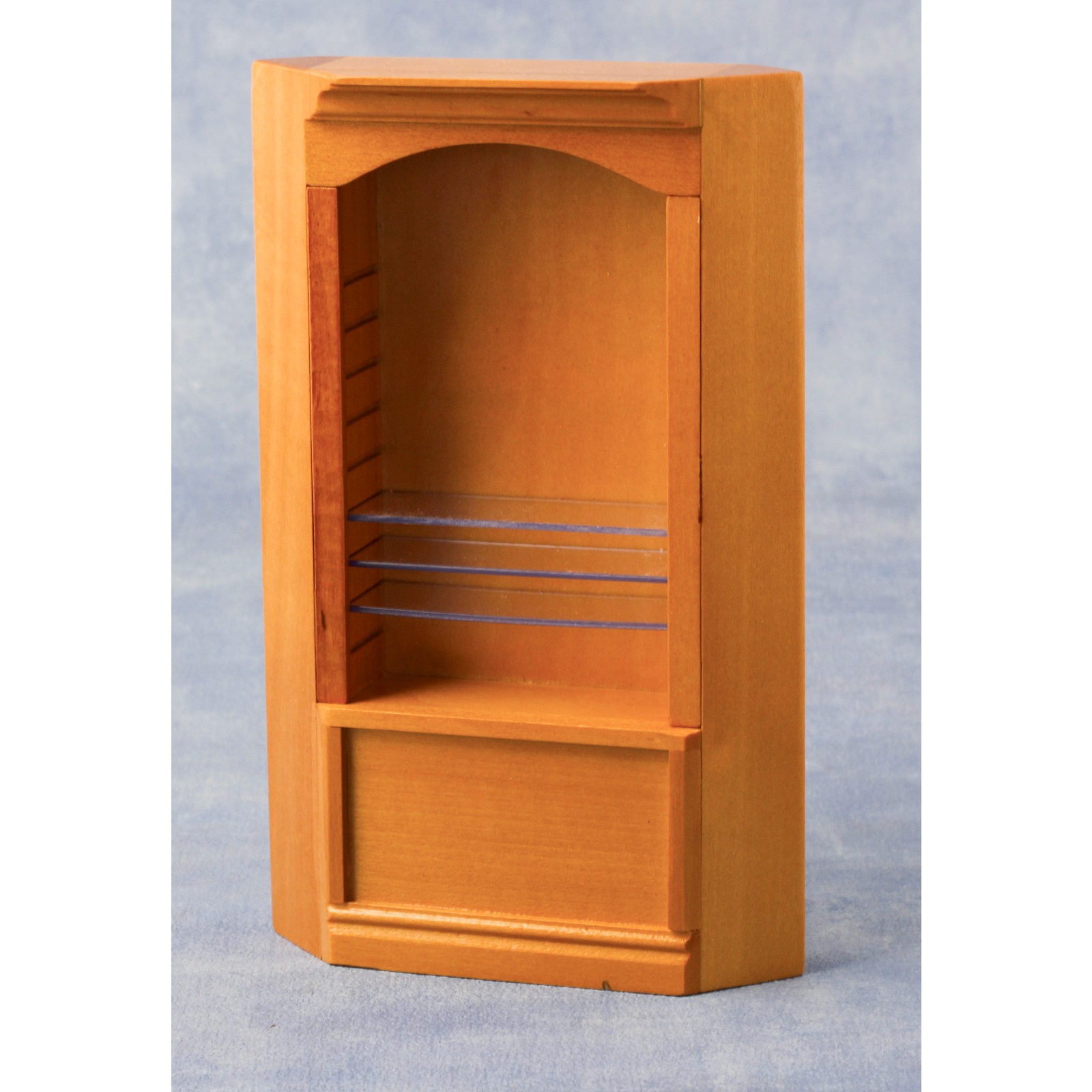The Dolls House Emporium Deluxe Single Corner Shelf Pine