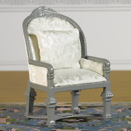 Armchair Upholstered in Fine Damask
