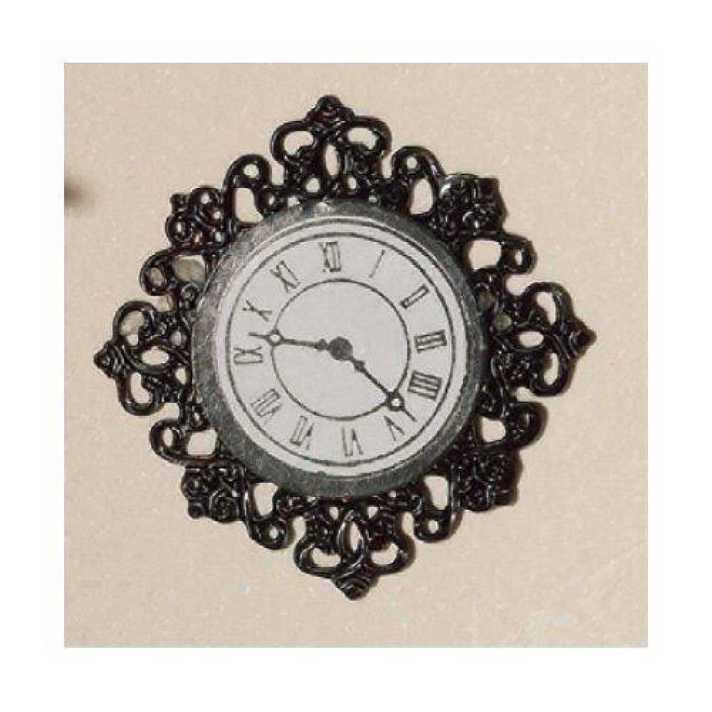 The Dolls House Emporium Black Fancy Wall Clock