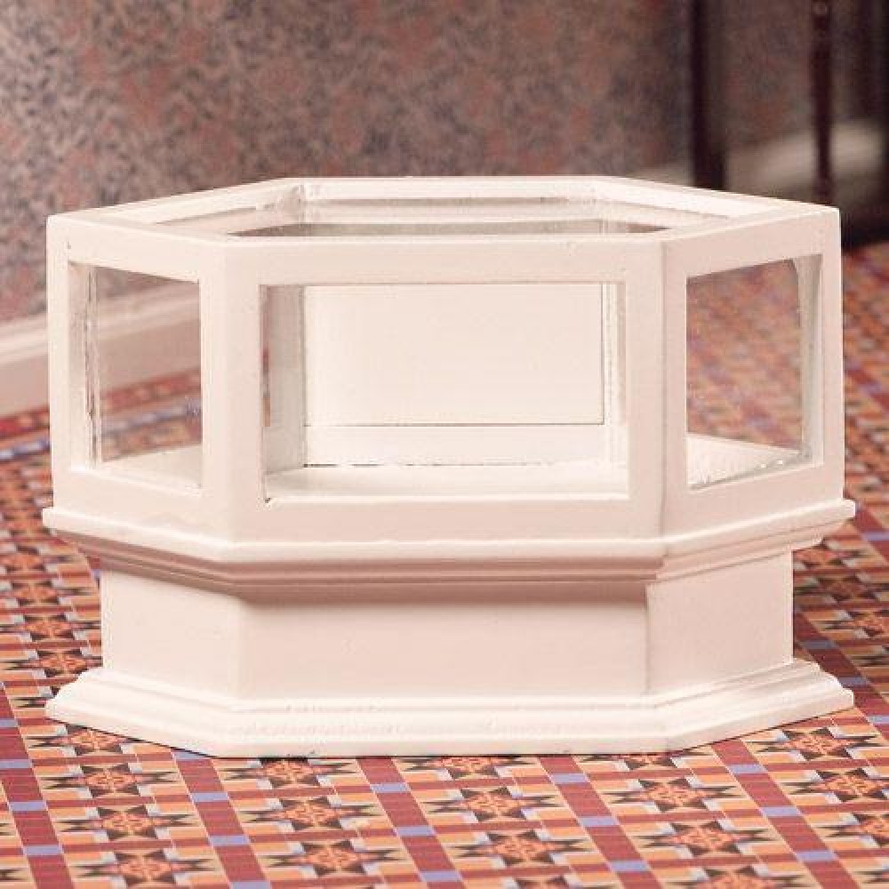 The Dolls House Emporium White Shop Corner Counter Unit