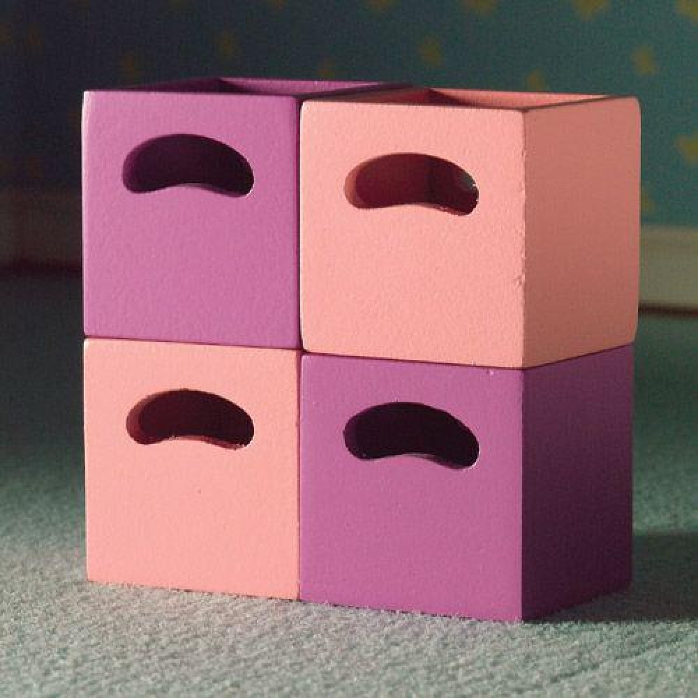 The Dolls House Emporium Rose & Lilac Storage Boxes, 4 pcs