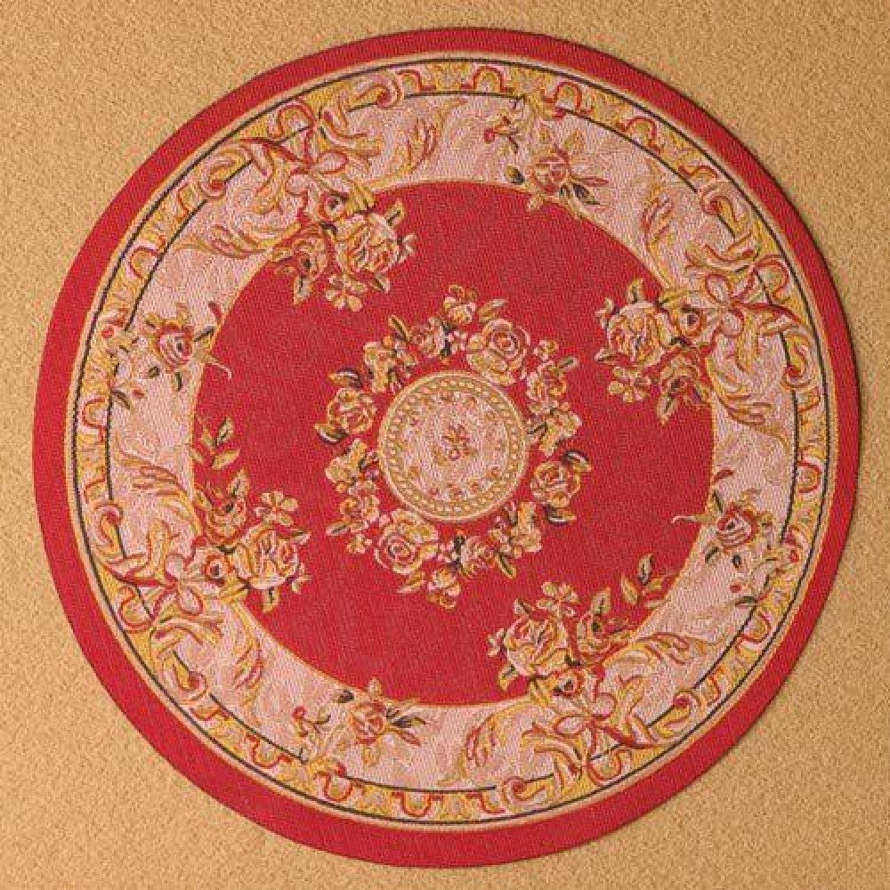 The Dolls House Emporium Rich Red Circular Rug 150mm