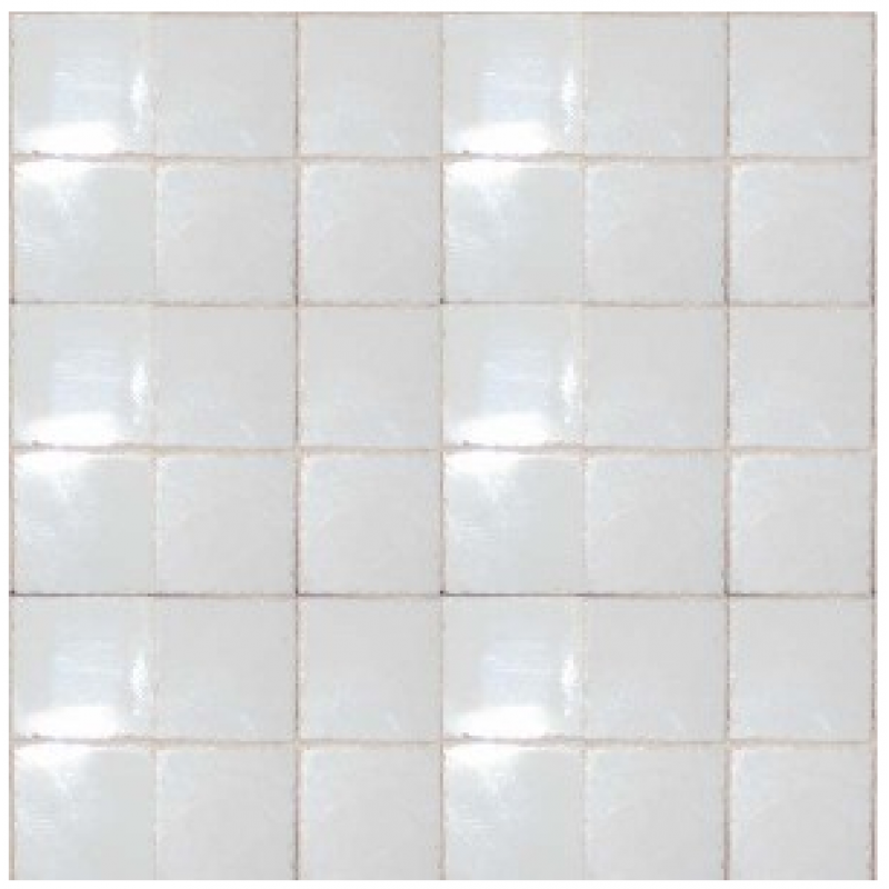3/8inch Clouded White Ceramic Tiles, 80 Pack