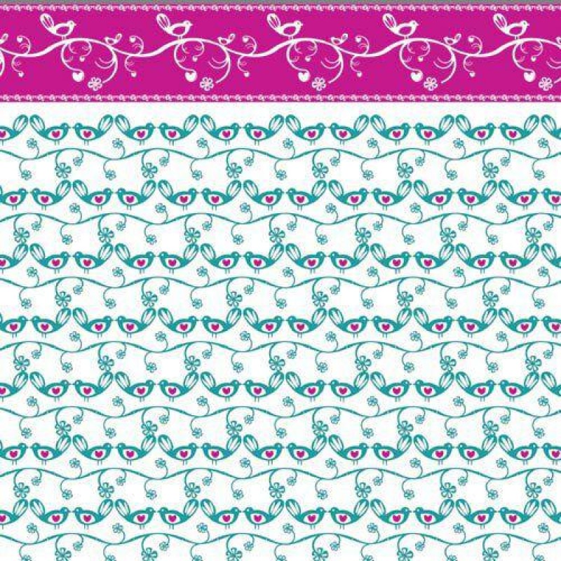 Lovebirds White Wallpaper 430 x 600mm