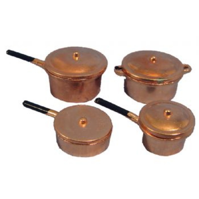 Copper Pots, 4 pieces