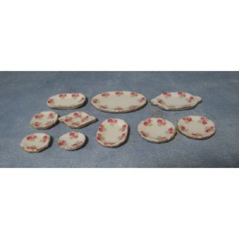 Pink Rose Serving Plates