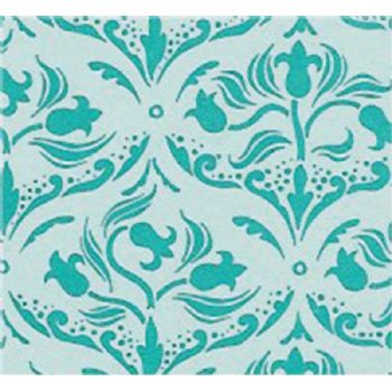 A3 Fine Qual Tulip Arabesque Turquoise Paper