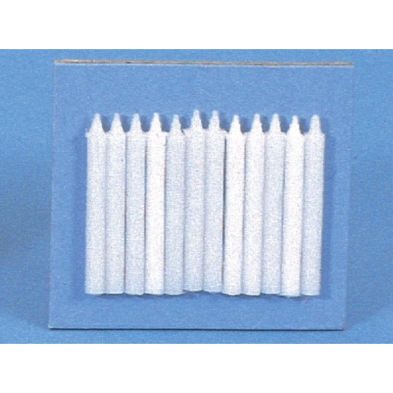 Set of 12 White Candles