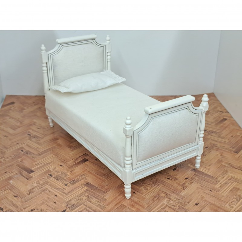  White Upholstered Single Bed