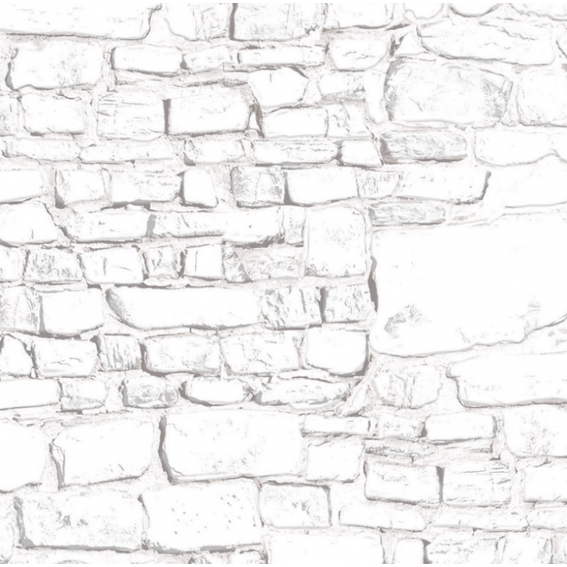 Whitewashed Stone Wall A3