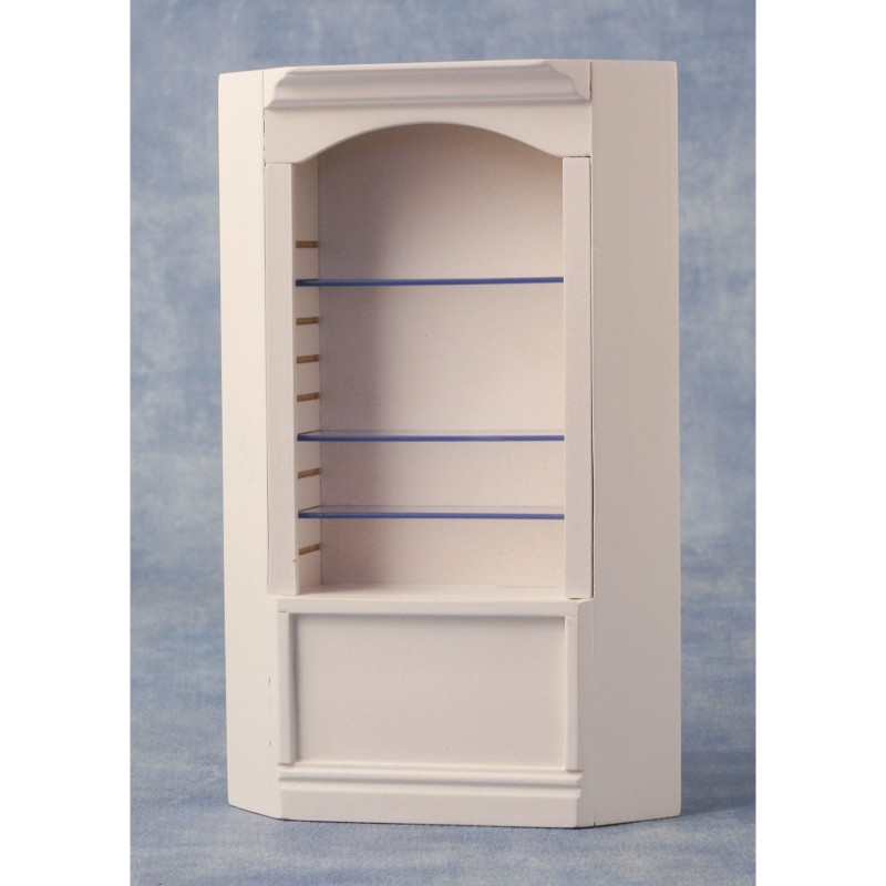 The Dolls House Emporium Deluxe Single Corner Shelf White