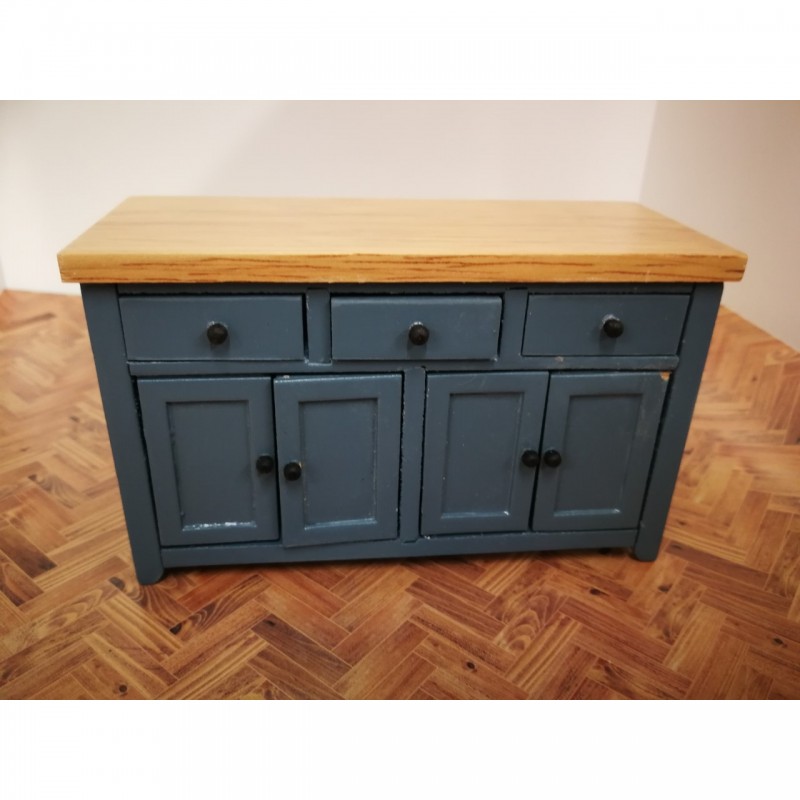 Shaker-style Wide Sideboard Blue/Pine ***SECONDS***