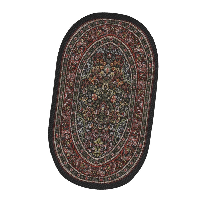 Small Oval Carpet Red