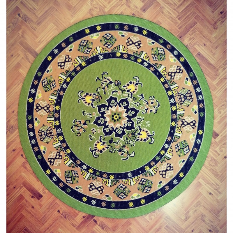 Large Circle Carpet Green