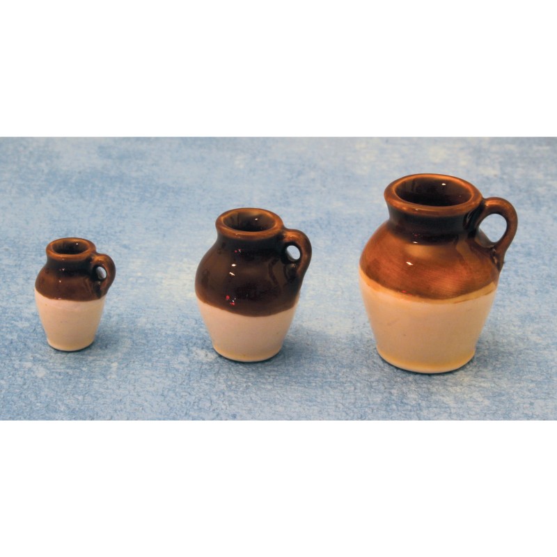 Set of 3 Stoneware Jugs                                     