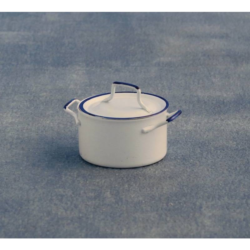 Streets Ahead White Enamel Pot
