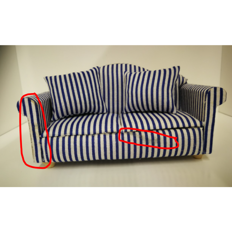 Blue Stripe Sofa ***SECONDS***