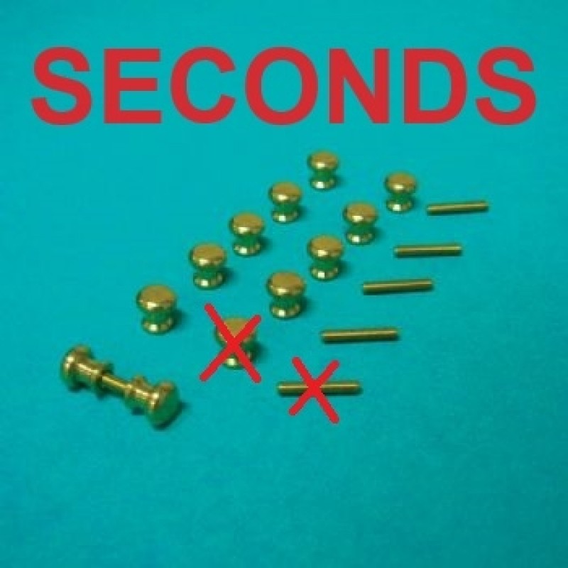12 Brass Knobs & 6 Threads ***SECONDS***