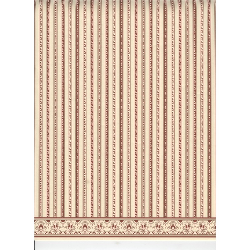 A3 Regency Stripe Burgundy paper