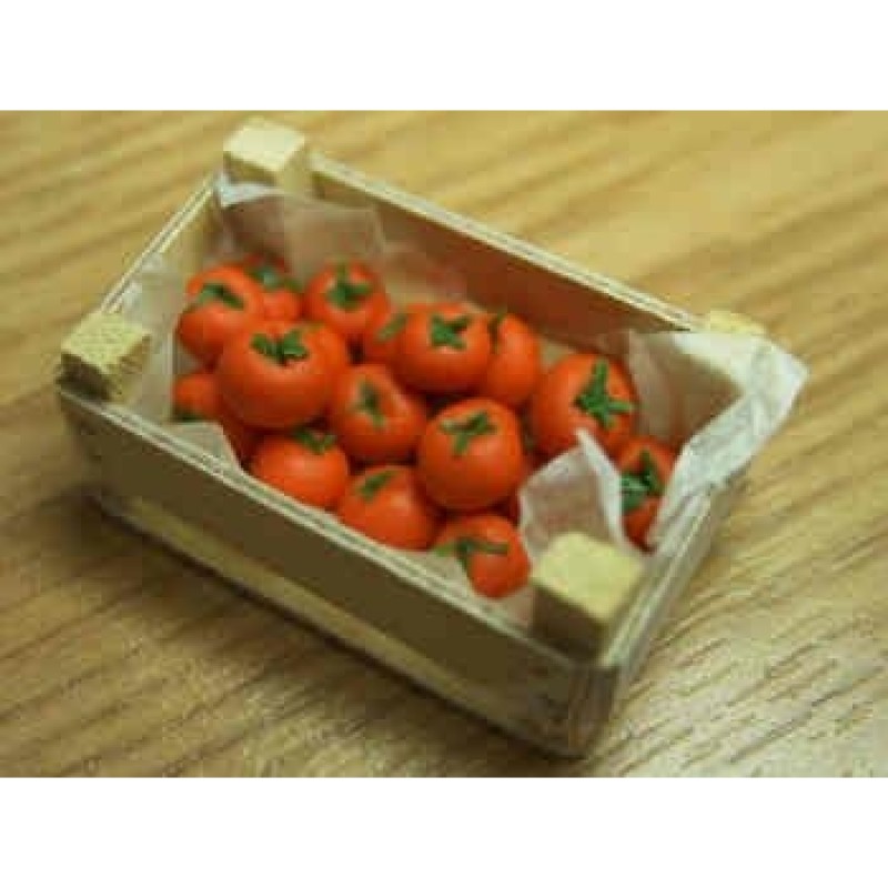 Tomatoes in a wood box