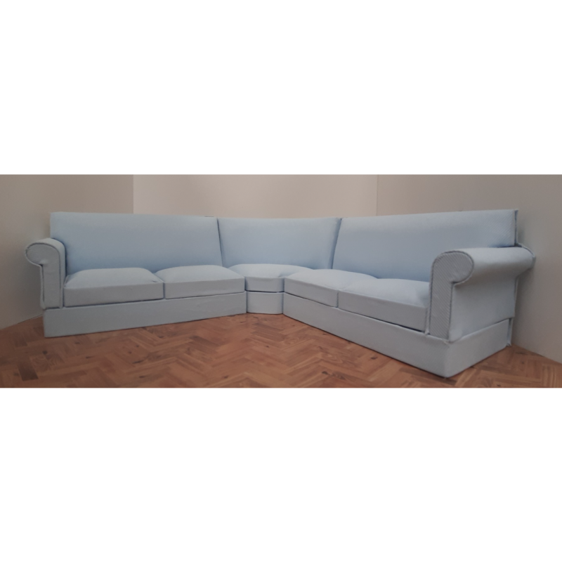 3PC Blue Corner Couch Suite