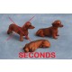 Dachshund Brown Smooth Haired Pk 3 ***Seconds***