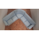 3PC Blue Corner Couch Suite